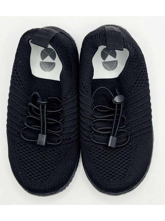 Demon Other - Kids Slip On Black Shoes Unisex Breathable Knit Elastic Drawstring Size 10 Youth